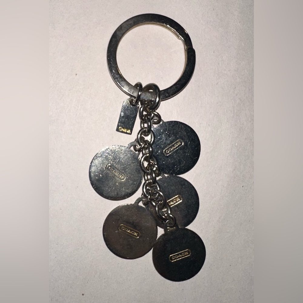 Coach Multi-Colored Horse and Carriage Logo Charm Keychain - Picture 2 of 2